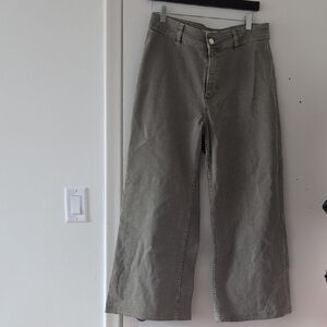 Wide Leg Women's Pants in Gray-Gree